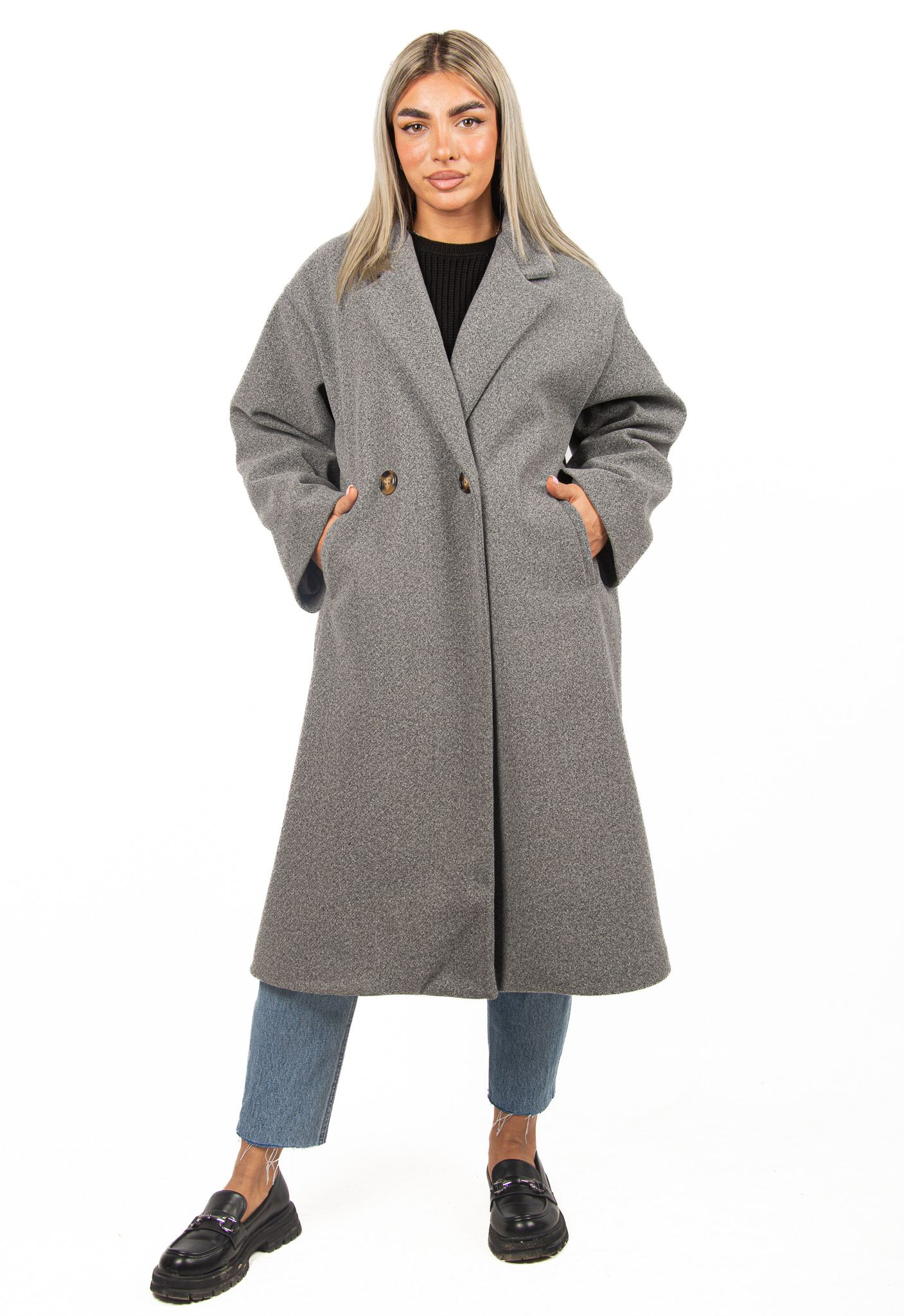 Παλτό Oversized Γκρι | EllenBoutique